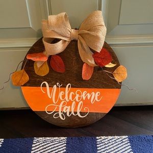 12 in. wooden “Welcome Fall” sign